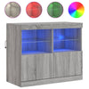 Senkki LED-valoilla harmaa Sonoma 81x37x67 cm