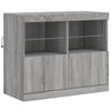 Senkki LED-valoilla harmaa Sonoma 81x37x67 cm