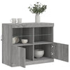 Senkki LED-valoilla harmaa Sonoma 81x37x67 cm