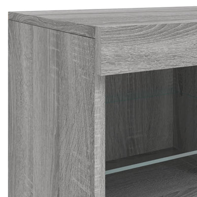 Senkki LED-valoilla harmaa Sonoma 81x37x67 cm
