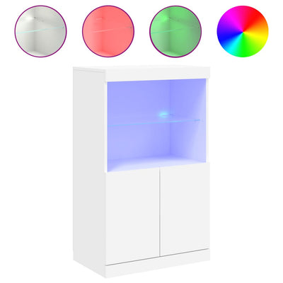 Senkki LED-valoilla valkoinen 60,5x37x100 cm