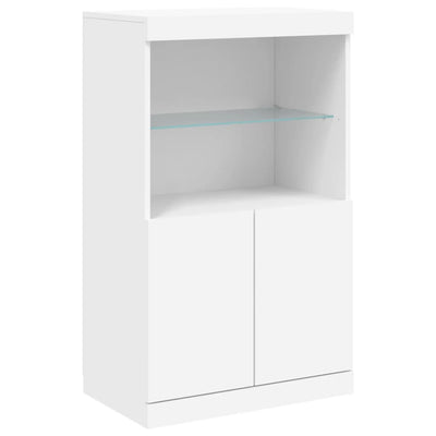 Senkki LED-valoilla valkoinen 60,5x37x100 cm