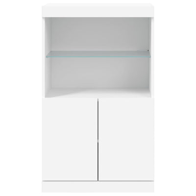 Valkoinen senkki led-valoilla Velichi 60,5x37x100cm