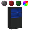 Senkki LED-valoilla musta 60,5x37x100 cm