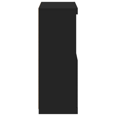 Senkki LED-valoilla musta 60,5x37x100 cm