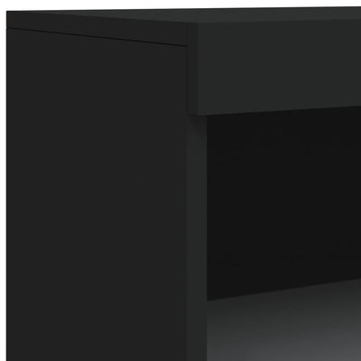 Senkki LED-valoilla musta 60,5x37x100 cm