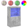 Senkki LED-valoilla betoninharmaa 60,5x37x100 cm