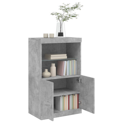 Senkki LED-valoilla betoninharmaa 60,5x37x100 cm