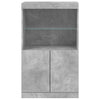 Senkki LED-valoilla betoninharmaa 60,5x37x100 cm