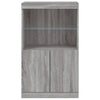 Senkki LED-valoilla harmaa Sonoma 60,5x37x100 cm