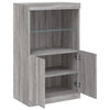 Senkki LED-valoilla harmaa Sonoma 60,5x37x100 cm