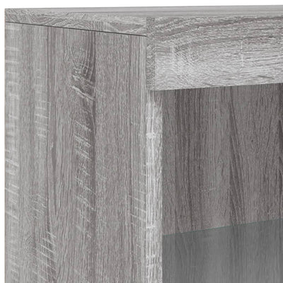 Senkki LED-valoilla harmaa Sonoma 60,5x37x100 cm