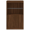 Senkki LED-valoilla ruskea tammi 60,5x37x100 cm