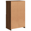 Senkki LED-valoilla ruskea tammi 60,5x37x100 cm