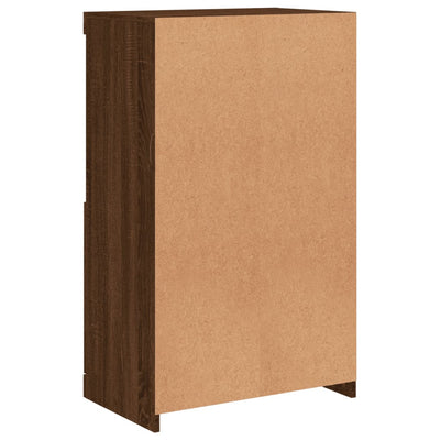 Ruskea tammi senkki led-valoilla Velichi 60,5x37x100cm