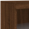 Senkki LED-valoilla ruskea tammi 60,5x37x100 cm