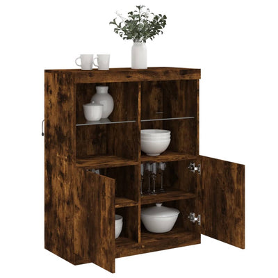 Senkki LED-valoilla savutammi 81x37x100 cm