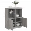 Senkki LED-valoilla harmaa Sonoma 81x37x100 cm