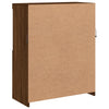 Senkki LED-valoilla ruskea tammi 81x37x100 cm