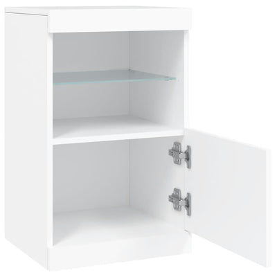 Senkki LED-valoilla valkoinen 41x37x67 cm