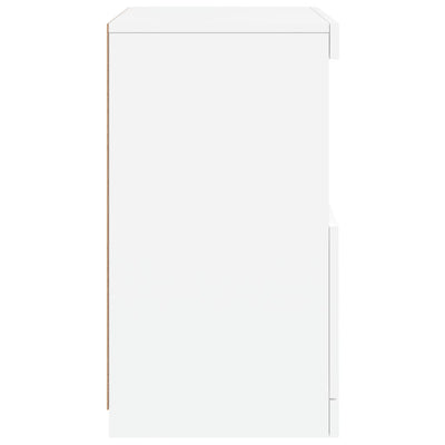 Senkki LED-valoilla valkoinen 41x37x67 cm