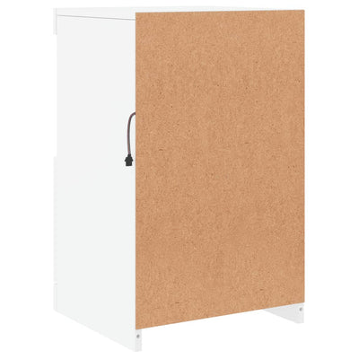 Valkoinen senkki led-valoilla Corteza 41x37x67cm