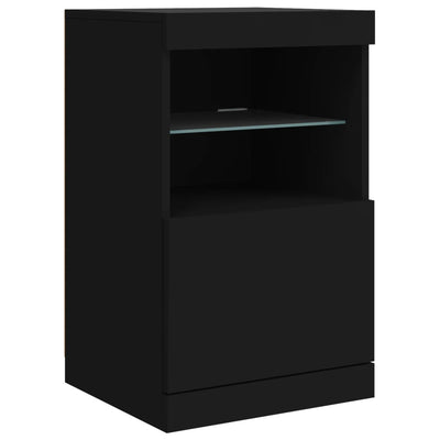 Senkki LED-valoilla musta 41x37x67 cm