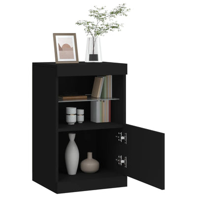 Senkki LED-valoilla musta 41x37x67 cm
