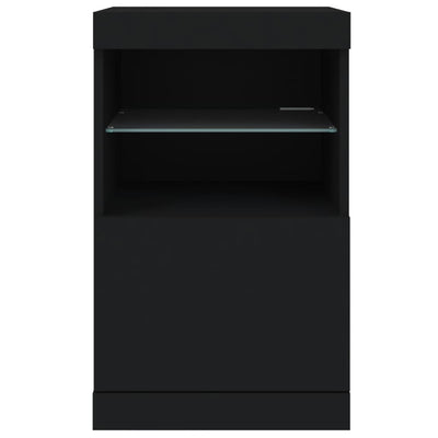 Senkki LED-valoilla musta 41x37x67 cm
