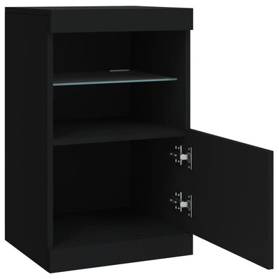 Senkki LED-valoilla musta 41x37x67 cm