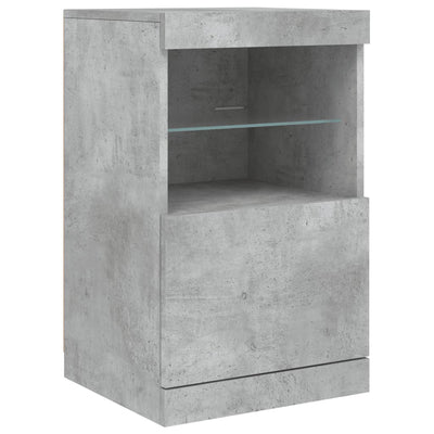Senkki LED-valoilla betoninharmaa 41x37x67 cm