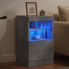 Senkki LED-valoilla betoninharmaa 41x37x67 cm