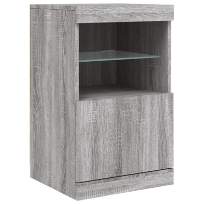 Senkki LED-valoilla harmaa Sonoma 41x37x67 cm