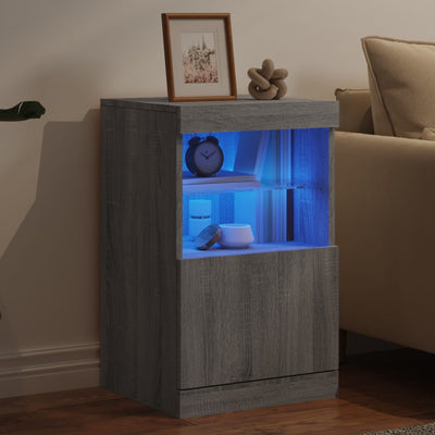 Senkki LED-valoilla harmaa Sonoma 41x37x67 cm