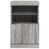 Senkki LED-valoilla harmaa Sonoma 41x37x67 cm