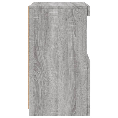 Senkki LED-valoilla harmaa Sonoma 41x37x67 cm