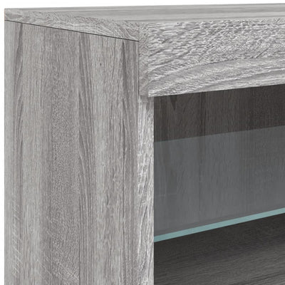 Senkki LED-valoilla harmaa Sonoma 41x37x67 cm
