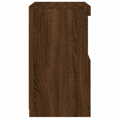 Senkki LED-valoilla ruskea tammi 41x37x67 cm