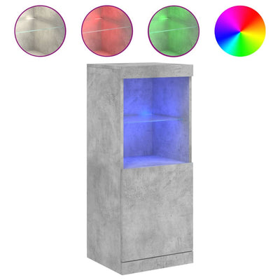 Senkki LED-valoilla betoninharmaa 41x37x100 cm