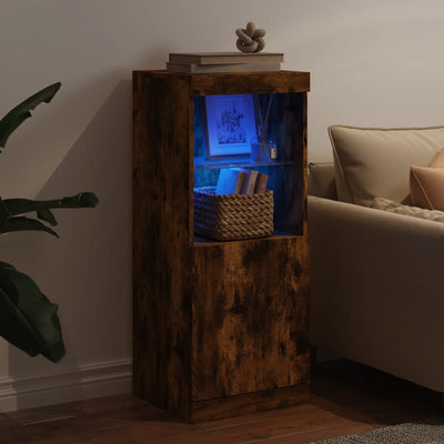 Savutammi senkki led-valoilla Anaftasie 41x37x100cm