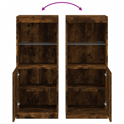 Savutammi senkki led-valoilla Anaftasie 41x37x100cm