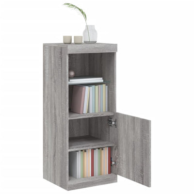 Senkki LED-valoilla harmaa Sonoma 41x37x100 cm