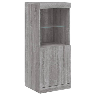 Senkki LED-valoilla harmaa Sonoma 41x37x100 cm