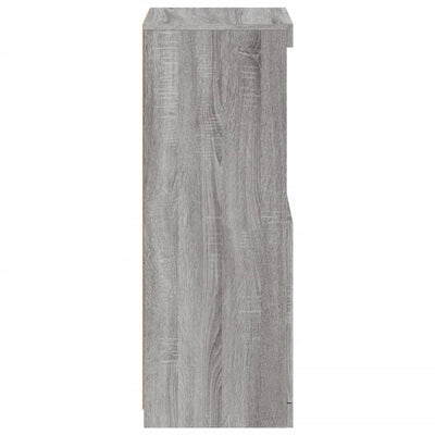 Senkki LED-valoilla harmaa Sonoma 41x37x100 cm