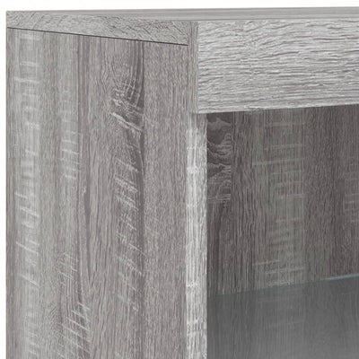 Senkki LED-valoilla harmaa Sonoma 41x37x100 cm