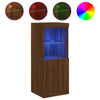 Senkki LED-valoilla ruskea tammi 41x37x100 cm