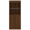 Senkki LED-valoilla ruskea tammi 41x37x100 cm
