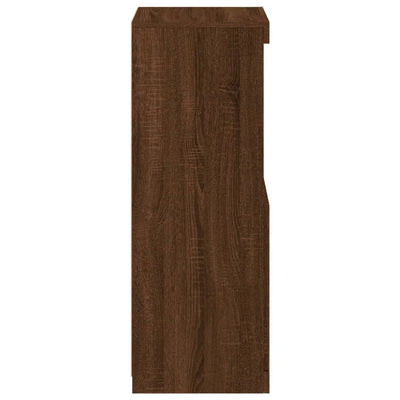Senkki LED-valoilla ruskea tammi 41x37x100 cm