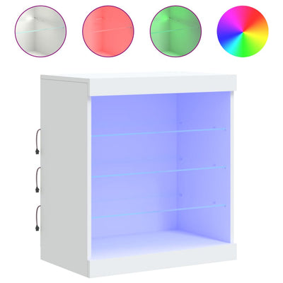 Senkki LED-valoilla valkoinen 60,5x37x67 cm