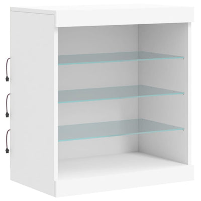 Senkki LED-valoilla valkoinen 60,5x37x67 cm